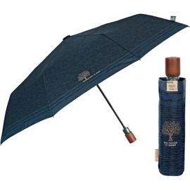 Jfkjg-Green Parapluie Pliant Pour Homme Avec Manche En Bois - Parapluie Automatique Ecologique Très Solide Résistant Au Vent - Parapluie Mini Pratique Portable Durable - Diamètre 96 Cm