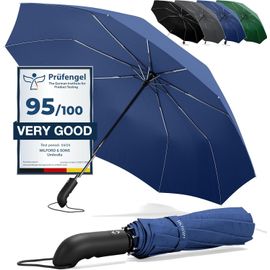 Jfkjg-Parapluie Pliant Compact - Automatique Ouverture/Fermeture Bouton Et Sac | Résistant Au Vent, Incassable Solide, Petit Mini, Télescopique, Noir, Facile, Étanche - Homme Femme Ombrelle Voyage