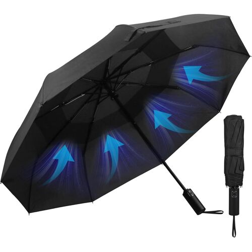 Parapluie De Poche Pliant, Parapluie Automatique Compact Et Au Vent, Parapluie De Voyage Portable Pour Hommes Et Femmes
