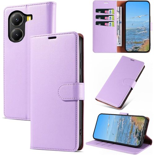 KAL-Coque Pour Xiaomi Poco X7 Pro/Redmi Turbo 4, Antichoc Magnetique Étui À Rabat Avec Rfid Blocage, Portefeuille Housse En Cuir Pu Coque Pour Xiaomi Poco X7 Pro/Redmi Turbo 4, Violet