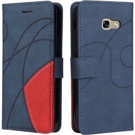 Sjzg-Coque Pour Samsung Galaxy A5 2017 / A520, Etui En Cuir Pu Portefeuille Housse Fermeture Magnétique Und Flip Protection Case Avec Antichoc Tpu, Etui À Rabat, Fentes Pour Cartes (Bleu)