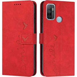 Coque Pour Oppo A53 4g / A32 4g / A53s / A33 4g, Étui Housse En Cuir Pu Oppo A53 4g / A32 4g, Magnetique Flip [Pochette De Portefeuille], Etui De Protection Pour Oppo A53s / A33 4g (#Rouge)