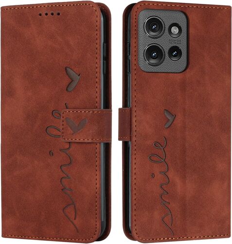Coque pour Motorola Moto G 5G 2025, ?tui Housse en Cuir PU Motorola Moto G 5G 2025, Magnetique Flip [Pochette de Portefeuille] Etui de Protection(#Marron)
