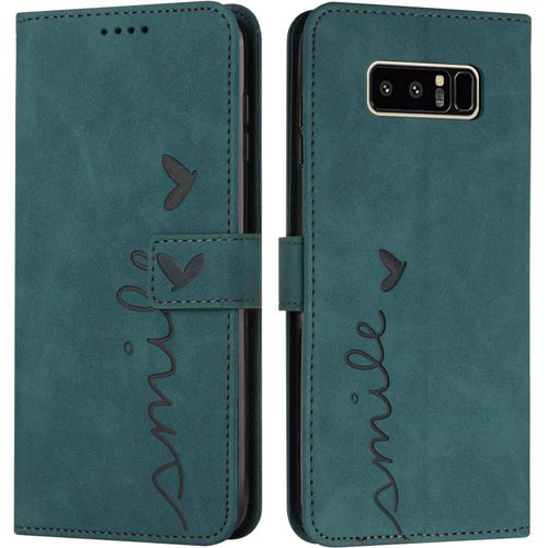Kal-Coque Pour Samsung Galaxy Note 8, Étui Housse En Cuir Pu Premium Samsung Galaxy Note 8, Magnetique Flip [Pochette De Portefeuille], Etui De Protection Pour Samsung Galaxy Note 8 (Vert)