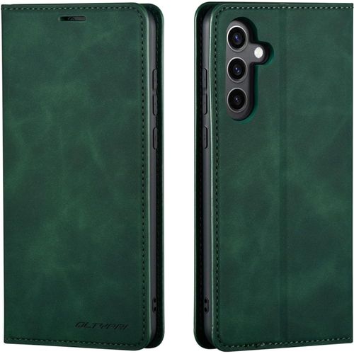 Kal-Etui Pour Samsung Galaxy A55 5g, Housse En Cuir Premium Pu Portefeuille Conque, [Fentes Pour Cartes] [Fermoir Magnétique] [Stand Fonction] Flip Coque Pour Samsung Galaxy A55 - Vert