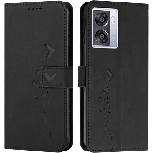 Kal-Coque Pour Oppo A57 5g/Realme V23/A77 5g/A57 4g 2022, Étui Housse En Cuir Pu A57 5g/Realme V23, Magnetique [Pochette De Portefeuille], Etui De Protection Pour Oppo A77 5g/A57 4g 2022 (#Noir)