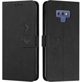 Kalanka-Coque Pour Samsung Galaxy Note 9, ?Tui Housse En Cuir Pu Premium Samsung Galaxy Note 9, Magnetique Flip [Pochette De Portefeuille], Etui De Protection Pour Samsung Galaxy Note 9 (#Noir)
