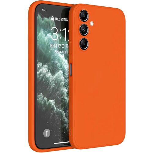 SJZG-Coque Pour Samsung Galaxy A14 5G / A14 (4G) (6.6"" Inches) Etui Housse, Protecteur De Peau En Silicone Tpu - Orange
