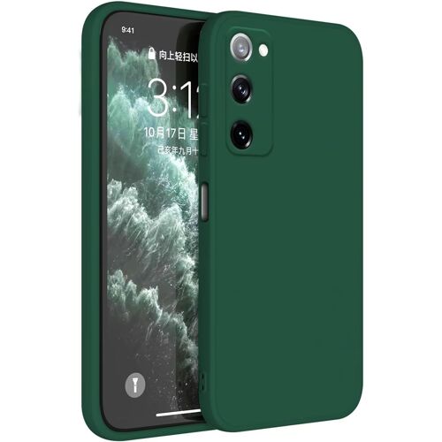 KAL-Coque Pour Samsung Galaxy S20 Fe (6.5"" Inches) Etui Housse, Protecteur De Peau En Silicone Tpu - Vert Foncé