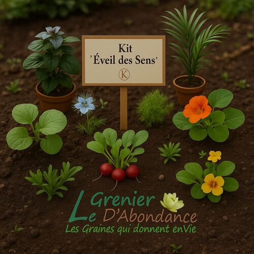 Kit Éveil Des Sens -Le Grenier DAbondance : Semences À Semer Pour Un Jardin Poétique, Entre Parfums, Couleurs Et Merveilles
