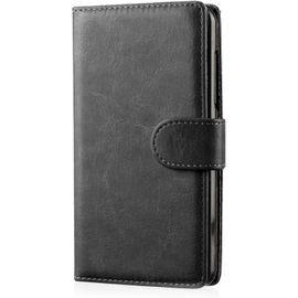 Kalanka-Étui Portefeuille En Cuir Pu Flip Coque Pour Samsung Galaxy Core Prime, Housse Avec Fentes Cb Et Fermeture Magnétique - Noir