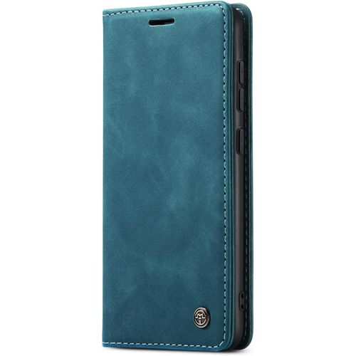 Kal-Coque Pour Samsung Galaxy S24 Clapet Case En Cuir Pochette Protection Portefeuille Rabat Etui Premium Housse Porte Carte Magnétique Étui Pour Samsung Galaxy S24, Bleu Vert