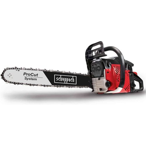 Scheppach Tronçonneuse thermique CSP50 ProCut - Longueur de guide 45cm (18") - Moteur 2T de 45 cm³ - Système anti-vibration - Système de démarrage facile avec starter automatique