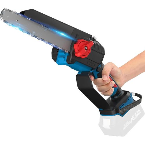 CHECARZHN--NO1-Mini Tronçonneuse Sans Fil De 8 Pouces Pour Batterie Makita 18 V, Lubrification Automatique, Mini Tronçonneuse Sans Fil Avec Verrouillage De Sécurité Et Moteur Puissant, Pour Couper Du