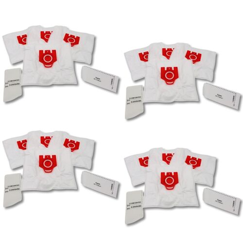 SOS Accessoire Lot de 4 Sac d'aspirateur pour Miele FJM Série Complete C1 Compact C1 C2 FJM Série S2 S3 S4 S5 S6 S7 avec 2 Filtres en Microfibre Aspirateur (9917710 KOMPATIBEL)