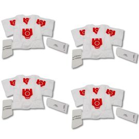 SOS Accessoire Lot de 4 Sac d'aspirateur pour Miele FJM Série Complete C1 Compact C1 C2 FJM Série S2 S3 S4 S5 S6 S7 avec 2 Filtres en Microfibre Aspirateur (9917710 KOMPATIBEL)
