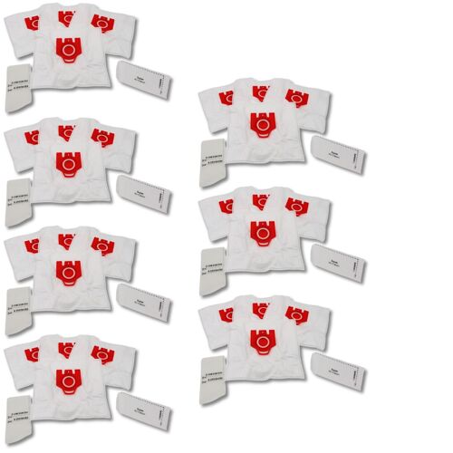SOS Accessoire Lot de 7 Sac d'aspirateur pour Miele FJM Série Complete C1 Compact C1 C2 FJM Série S2 S3 S4 S5 S6 S7 avec 2 Filtres en Microfibre Aspirateur (9917710 KOMPATIBEL)