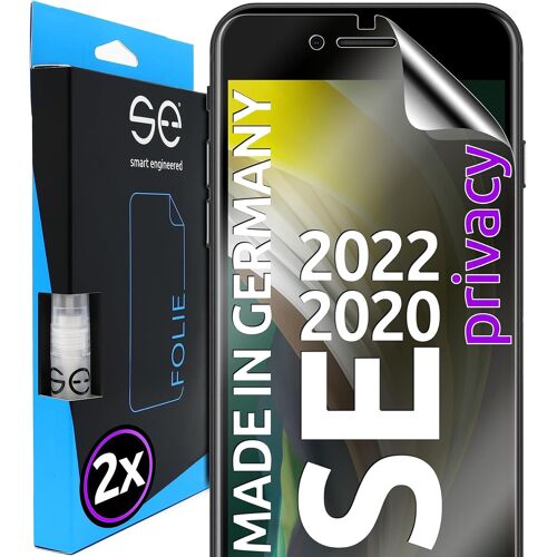 KAL-2X Se® Film De Protection 3D Privacy Pour Apple Iphone Se 2020 / 2022, Auto-Réparateur, Compatible Empreinte & Faceid, Installation Sans Bulles, Résistant Aux Chocs Et Rayures, Fabriqué En Allema