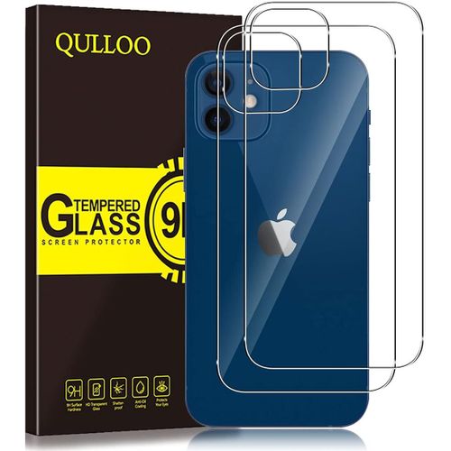 Pour Iphone 12 Arrière Verre Trempé, 9h Dureté Film Protection Arrière Anti-Rayures Écran Protecteur Vitre Pour Apple Iphone 12 (6,1 Pouces)
