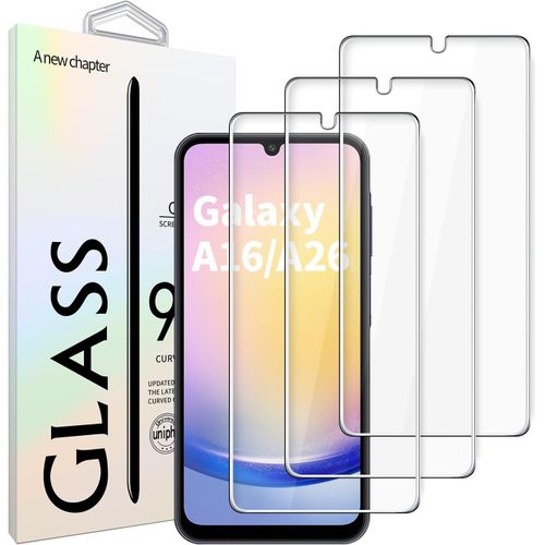 [Lot De 3 Verre Trempé Pour Samsung Galaxy A16 / A26 5g | Film Protection Haute Transparence.[Anti-Rayures]. [Sans Bulles]. [Installation Facile]. Ultra Résistant Dureté 9h Glass