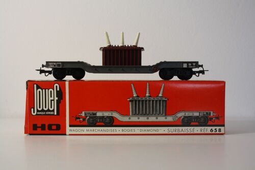 Wagon Jouef Ho Surbaissé Avec Transformateur-Jouef
