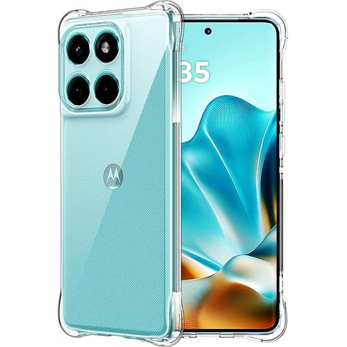 CAUC-Coque pour Motorola Edge 60/60 Fusion, Coque de Protection en Silicone Transparent Résistant aux Chocs, Coque Transparente Fine en TPU Souple