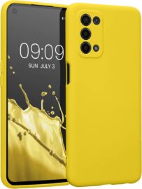 Housse Compatible avec Oppo A74 (5G)/A54 (5G) Coque-Housse de téléphone en Silicone avec Protection Appareil Photo-Jaune radieux