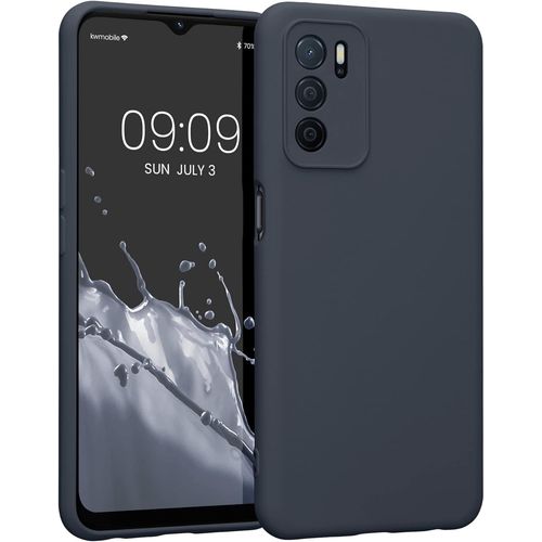 Housse Compatible Avec Oppo A16/A16s/A54s Coque-Housse De Téléphone En Silicone Avec Protection Appareil Photo-Noir Mat