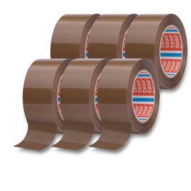 Packaging Tape-6 Rouleaux De Ruban Adhésif Pour Emballage Cartons,Boîtes,Déménagement,Entrepôt,Travail,Scellage Garanti-48 Mmx50 M,Marron/Havane (6 Rouleaux)