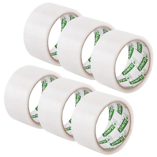Ruban Adhésif Emballage 50m x 48mm-Adhésif d'emballage pour de Paquets et de Boîtes D'expédition-Transparent,6 Rouleaux