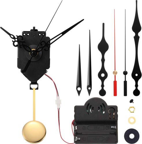 Mouvement d'Horloge de Pendule à Quartz Kit d'Horloge de Mécanisme de Mélodie de Carillon avec 3 Paires d'Aiguille