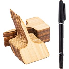 30 Pcs Bambou Plante Étiquettes De Plantes En Bambou D'étiquette En Bois Marqueurs De Type T Pour Jardin Plantes En Pot Accessoires À Effet De Serre-10 X 6 Cm