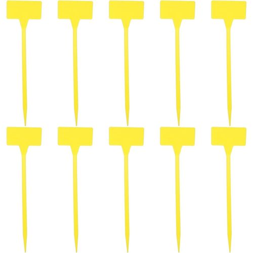 Letnerny-Étiquettes Pour Plantes De Jardin 10 Pièces Étiquettes Marqueurs De Plantes Jaune 30 Cm Réutilisable Insertion Facile