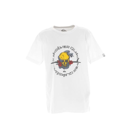Tee Shirt Manches Courtes Quiksilver Outta Road Flaxton Youth Blanc 10 Ans