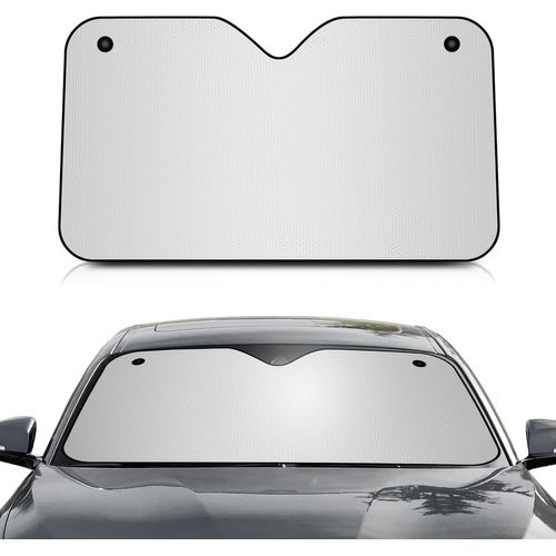 Ershi-Pare-Soleil Avant En Aluminium Argent Taille M 130 X 70 Cm Avec Ventouses. Protège L'intérieur De La Voiture Du Soleil. Inst[3