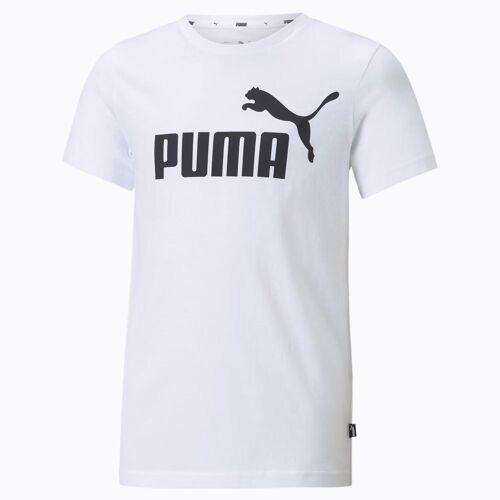 Tee Shirt Manches Courtes Puma Jr Ess Logo Tee Blanc 128 Cm