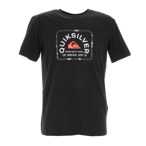 Tee Shirt Manches Courtes Quiksilver Out Of Office Squar Flaxton Ym Noir M
