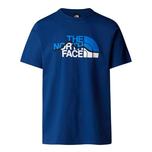 Tee Shirt Manches Courtes The North Face M S/S Mountain Line Tee Bleu Marine M