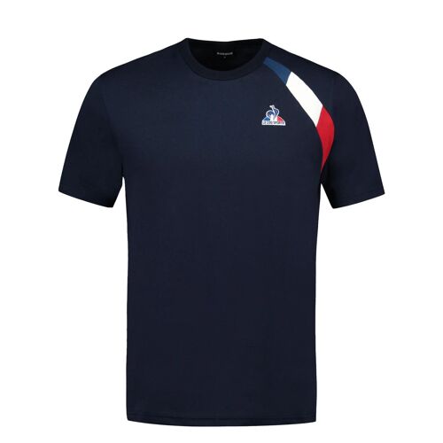 Tee Shirt Manches Courtes Le Coq Sportif Tri Sp Tee Ss N1 M Bleu Moyen Xxl