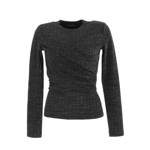 Tee Shirt Manches Longues Guess Kaeli Sparkly Mel Blac Ml Top Noir M