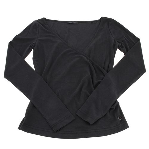 Tee Shirt Manches Longues Guess Ls Ines Blk Ml Tee L Noir S