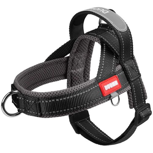 Harnais Pour Chien, Réfléchissant Réglable Léger Solide Anti Traction Avec Poignée Sécurité Et Anneau - Noir Taille M - Efconnection