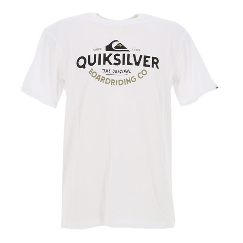 Tee Shirt Manches Courtes Quiksilver Typed Out Ss Blanc Xxl