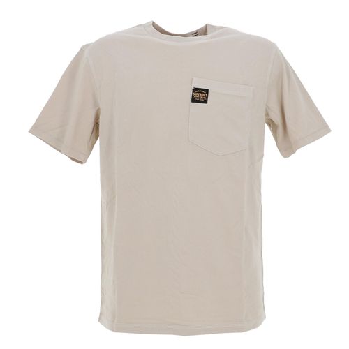 Tee Shirt Manches Courtes Superdry Contrast Stitch Pocket Tee Bge Beige Xl