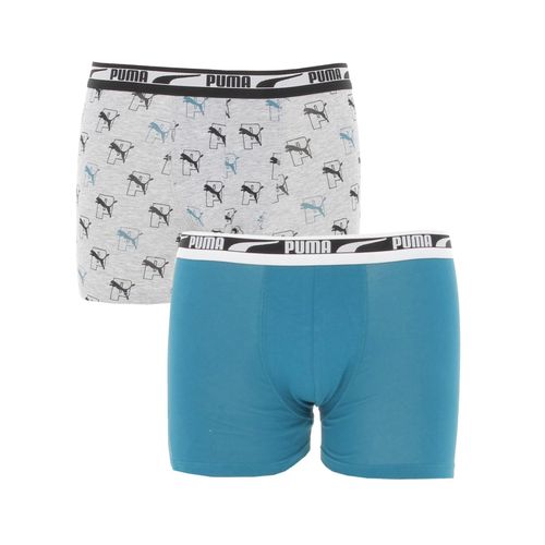 Boxer Puma Puma Boys Logo Boxer 2p Gris Clair 128 Cm