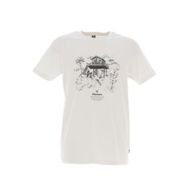 Tee Shirt Manches Courtes Picture D&s Surf Cabin Tee Natural White Blanc L