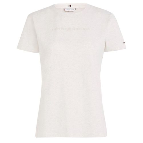 Tee Shirt Manches Courtes Tommy Hilfiger Reg Frosted Corp Log Beige L