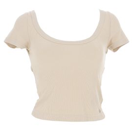Tee Shirt Manches Courtes Guess Ss Cheryl Jewel Top Beige S