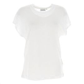Tee Shirt Manches Courtes Calvin Klein Linen Jersey C-Neck Blanc M