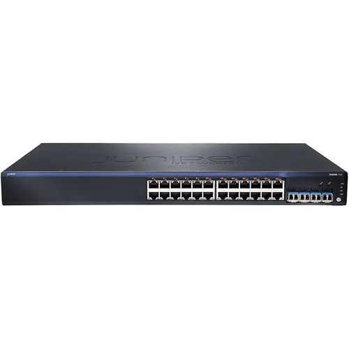 Juniper Networks EX 2200 24P - Commutateur - C3 - Géré - 24 x 10/100/1000 (PoE+) + 4 x Gigabit SFP - de bureau - PoE+ (405 W)